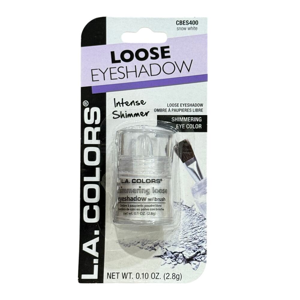 LA Colors Shimmering Loose Eyeshadow Snow‎ White .10oz Sealed CBES400